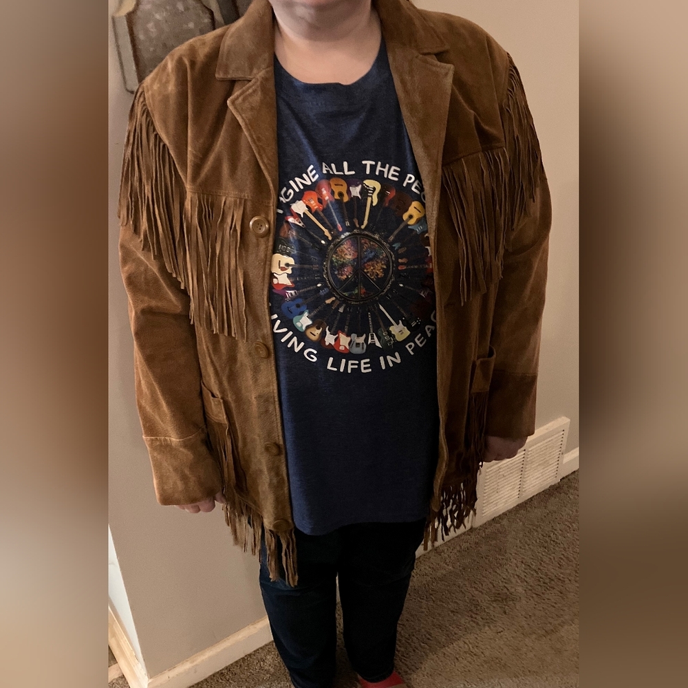Vintage Leather Gallery Brown Fringe Jacket - Picture 8 of 12